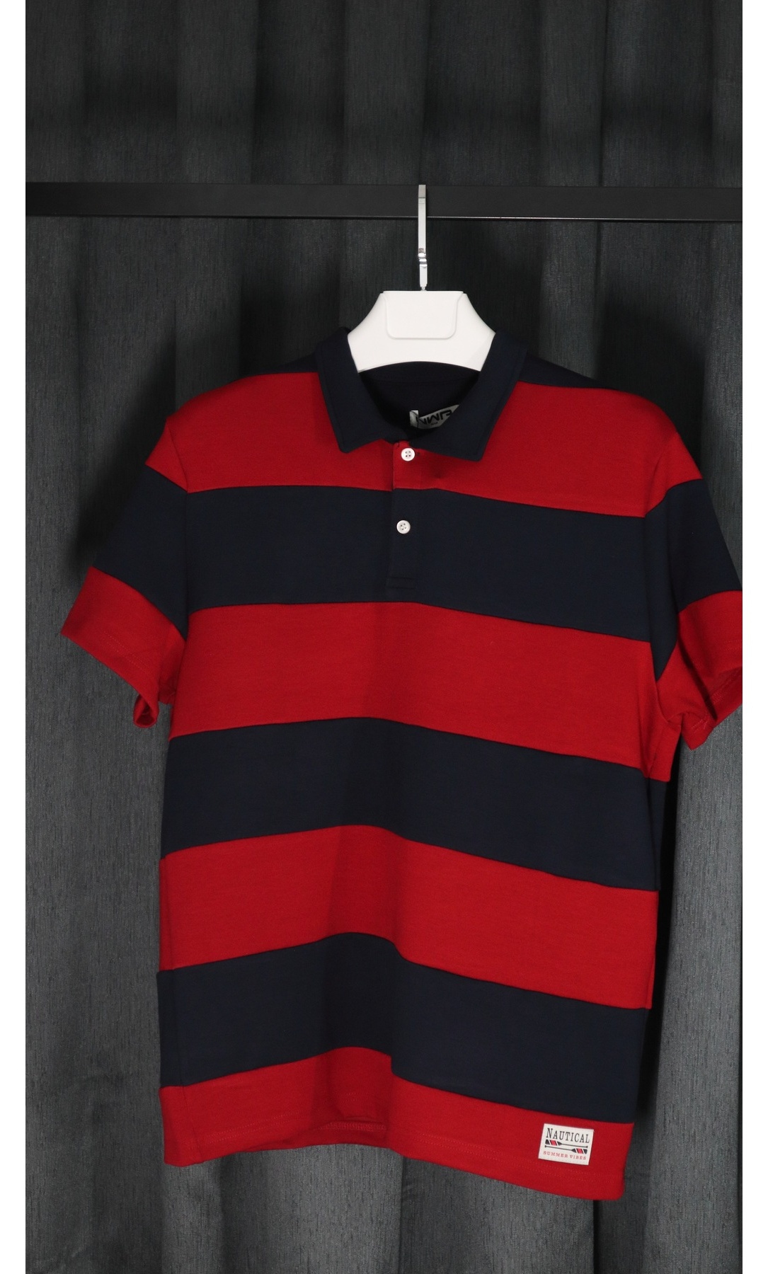 Erkek Yumuşak Dokulu Çizgili Polo Yaka T-shirt Kırmızı Erkek Yumuşak Dokulu Çizgili Polo Yaka T-shirt Kırmızı